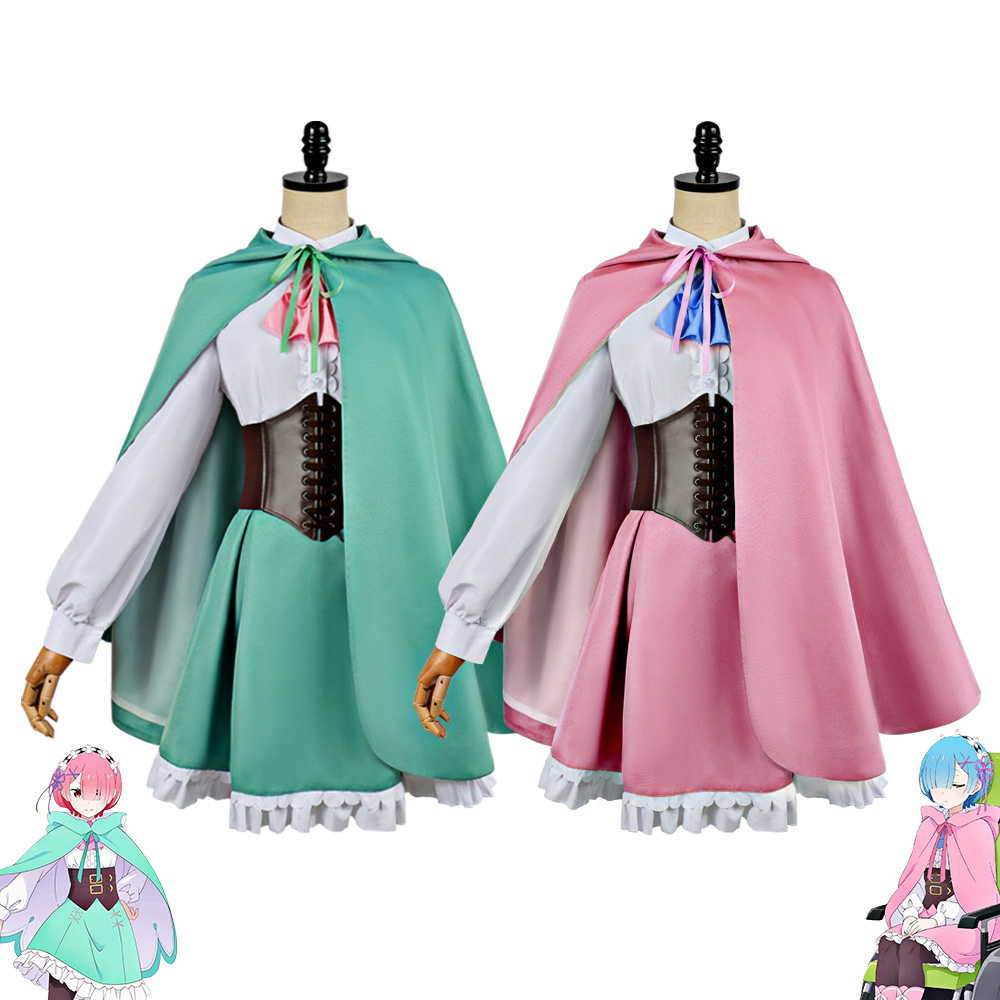 Anime Cosplay Re Zero - Anime Re:Zero Rem Ram Cosplay Costume