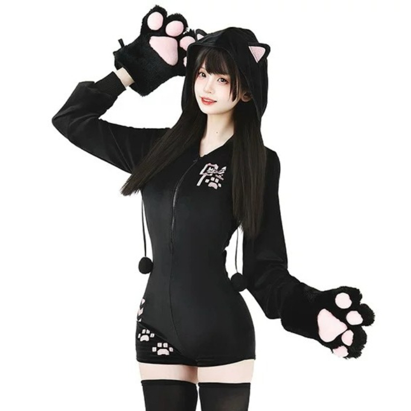 Anime Cute Cat Plush Hooded Bo - огляд і ціна Anime Cosplay One Piece