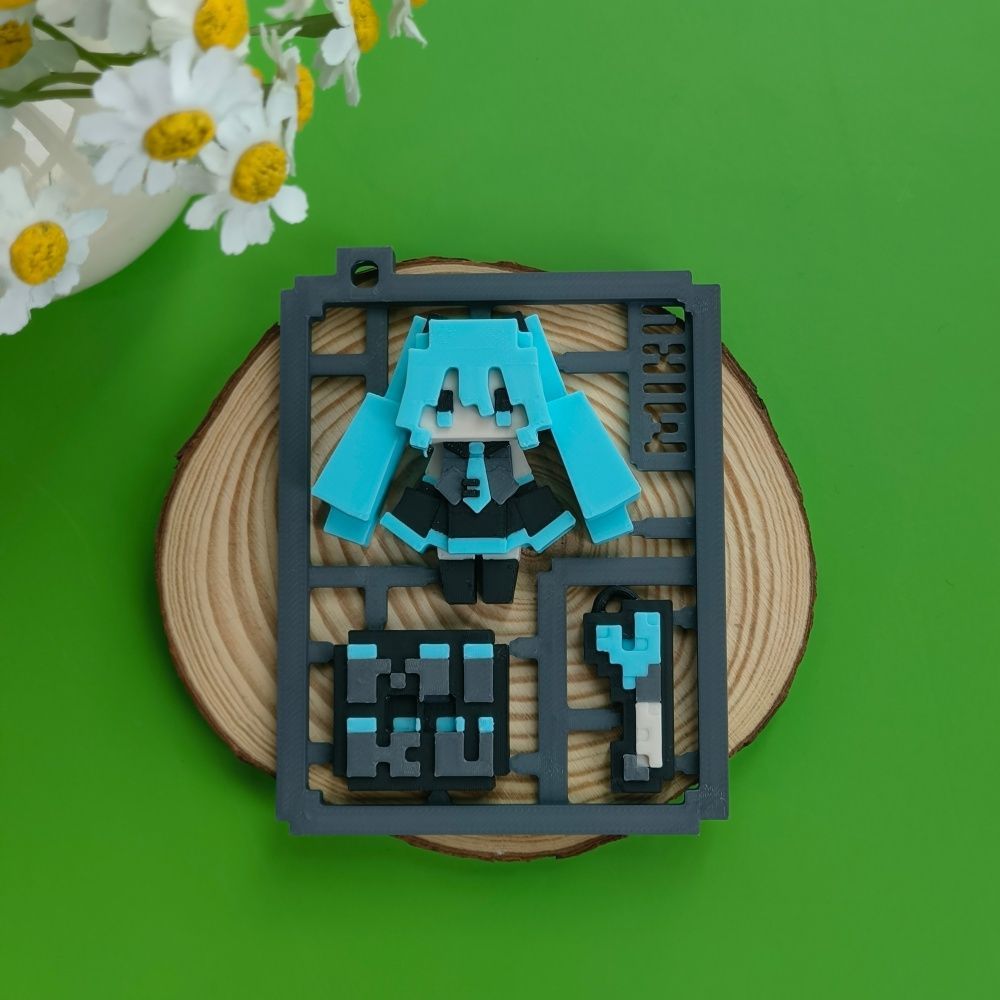 3D Printed Cute Pixel Hatsune  - огляд і ціна Cosplay Anime N